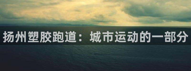 红足1世足球网址：扬州塑胶跑道：城市运动的一部分